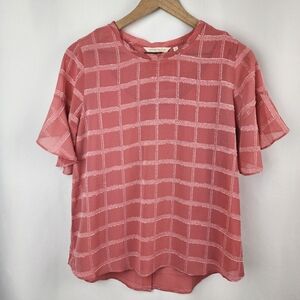 Soft Surroundings Women's Rose Pink Tenerife Blouse and Cami Tank Size S